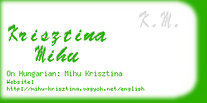 krisztina mihu business card